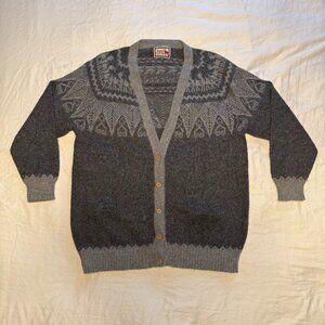 Eclectic Grandpa Boho Cozy Vintage Handmade The Alpaca Connection Gray Cardigan